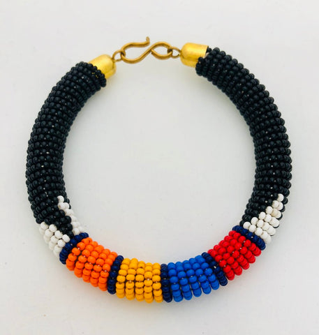 Maasai Bead Wide Wrap Bracelet, Diamond Tribal Pattern - Global Crafts  Wholesale