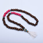 Silver Bead and Tassel Festival Necklace (Various Colors) - Now Chase the Sun