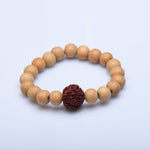 Simply Put Wood and Rudraksha Bracelet - Now Chase the Sun