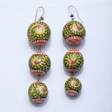 Zola Long Mughal Mural Hand Painted Seed Earrings - Now Chase the Sun